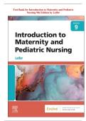 Test Bank for Introduction to Maternity and Pediatric Nursing 9th Edition by Leifer
