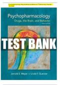 TEST BANK For Psychopharmacology&colon; Drugs&comma; the Brain&comma; and Behavior&comma; 3rd Edition By Meyer Nursing&comma; Verified Chapters 1 - 20&comma; Complete Newest Version