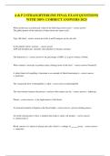 2025 A&P 2 StraighterLine Final Exam Questions with 100&percnt; Correct Answers &vert; Verified Study Guide