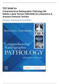 TEST BANK for Comprehensive Radiographic Pathology 8th Edition Latest Version 2025&sol;2026 &lbrack;A&plus;&rsqb; Questions & Answers Perfectly Verified by Ronald L&period; Eisenberg MD JD FACR &lpar;Author&rpar;