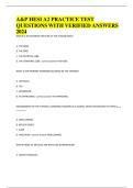2024 HESI A2 Anatomy & Physiology Practice Test Questions with Verified Correct Answers &vert; Updated Study Guide
