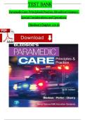 TEST BANK For Paramedic Care&colon; Principles & Practice&comma; 6th edition Volume 5 by Bledsoe&comma; All 16 Chapters Covered&comma; Verified Latest Edition