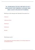 NU 150 PHARMACOLOGY REVIEW EXAM 3 QUESTIONS AND VERIFIED ANSWERS &lpar;2025-2026&rpar; GALEN COLLEGE OF NURSING