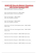 2025 AAAE ACE Security Module 2 Exam Questions with Correct Answers &vert; Verified Study Guide