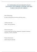 NU 150 PHARMACOLOGY REVIEW EXAM 1 QUESTIONS AND VERIFIED ANSWERS &lpar;2025-2026&rpar; GALEN COLLEGE OF NURSING