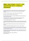MIBO 3500 EXAM 3 SCOTT UGA QUESTIONS WITH CORRECT ANSWERS