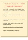 USPS SSA Window Actual Exam Newest 2025&sol;2026  With Complete Questions And Correct Answers  &vert;Already Graded A&plus;&vert;&vert;Latest Version&excl;&excl;&excl;