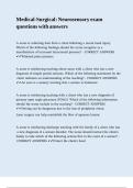 Medical-Surgical Neurosensory exam questions with answers