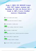 Exam 3&colon; BIOS 255&sol; BIOS255 &lpar;Latest 2026&sol; 2027 Update&rpar; Anatomy and Physiology III with Lab Review&vert; Q&sol;A &vert; Grade A&vert; 100&percnt; Correct &lpar;Verified Answers&rpar; -Chamberlain