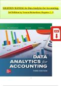 Data Analytics for Accounting &lpar;3rd Edition&comma; Vernon Richardson&rpar; &ndash; Complete Solution Manual &lpar;Ch&period; 1&ndash;9&rpar; &vert; Latest 2025 Update
