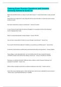 Training Exam Practice Questions and Answers Correctly Solved to Score A&plus;