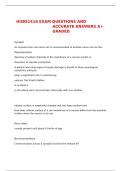 HUBS1416 EXAM QUESTIONS AND ACCURATE ANSWERS A&plus; GRADED
