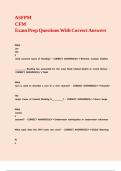ASFPM CFM Exam Prep Questions With Correct Answers&period;