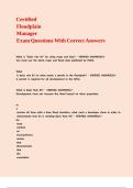 Certified Floodplain Manager Exam Questions With Correct Answers 