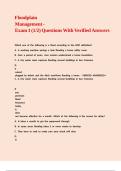 Floodplain Management - Exam 1 &lpar;1-2&rpar; Questions With Verified Answers 