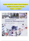 Full Solution Manual &ndash; Foundations of Financial Management &lpar;18th Edition&comma; Stanley Block & Geoffrey Hirt&rpar; &vert; Latest 2025 Update