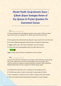 Mental Health Comprehensive Exam &vert; Q-Bank &vert;Expert Strategies Review of Key Quizzes & Practice Questions For Guaranteed Success&period;       
