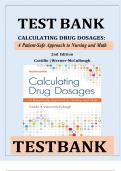 TEST BANK FOR Calculating Drug Dosages&colon; A Patient-Safe Approach to Nursing and Math Second Edition by Sandra Luz Martinez de Castillo Maryanne Werner-McCullough ISBN&colon;978-1719641227 COMPLETE GUIDE ALL CHAPTERS COVERED 100&percnt; VERIFIED A&plus; GRADE ASSURED&excl;&excl;&excl;&excl;&excl; NE