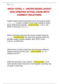 NICET LEVEL 1 - WATER BASED LAYOUT  2025 UPDATED ACTUAL EXAM WITH  CORRECT SOLUTIONS&period; 
