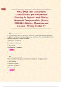 WGU D005 &vert; Pre-Assessment&colon; Considerations for Instructional Planning for Learners with Mild to Moderate Exceptionalities &vert; Latest 2025&sol;2026 Update&rpar; Questions and Answers &vert; Already Graded A&plus;  