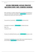 NEVADA TIMESHARE LICENSE PRACTICE QUESTIONS WITH 100&percnt; VERIFIED ANSWERS