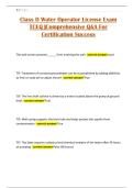 Class D Water Operator License Exam TCEQ &vert;Comprehensive Q&A For Certification Success