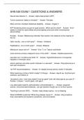 AHN 548 EXAM 1 QUESTIONS & ANSWERS