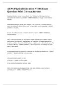 AEPA Physical Education NT506 Exam Questions With Correct Answers