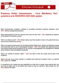 PROPHECY RELIAS ASSESSMENTS - CORE MANDATORY PART&lpar; I&comma;II &dollar; III&rpar; QUESTIONS AND ANSWERS 20252026 UPDATE 