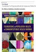 Test Bank For Foundations for Population Health in Community&sol;Public Health Nursing 6th Edition by Marcia Stanhope&vert;&vert;ISBN&colon;9780323776882