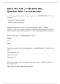 Red Cross WSI Certification Test Questions With Correct Answers&period;