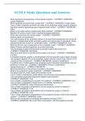 ACOLS Study Questions and Answers