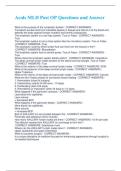 Acols MLD Post OP Questions and Answer