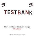 Test Bank for Khan&rsquo;s The Physics of Radiation Therapy 6th Edition Gibbons &vert; &lpar;1&ndash;28&rpar; All Chapters  &vert; 2025 Version &vert; Verified 