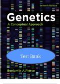Genetics&colon; A Conceptual Approach &ndash; 7th Edition &lpar;Benjamin A&period; Pierce&rpar; &ndash; Complete Test Bank &comma; study guide