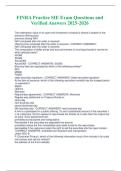 FINRA Practice SIE Exam Questions and Verified Answers 2025-2026