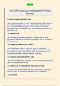 ACE GFI Questions with Detailed Verified  Answers