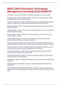 WGU C954 Information Technology Management &lpar;working&rpar; Exam Rated A&plus;
