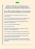 California UST Service Technician part 1  Questions with Detailed Verified Answers