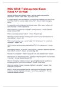 WGU C954 IT Management Exam Rated A&plus; Verified
