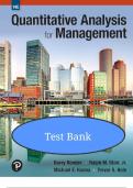 Test Bank for Quantitative Analysis for Management 14th Edition &ndash; Barry Render&comma; Ralph M&period; Stair Jr&period;&comma; Michael E&period; Hanna&comma; Trevor S&period; Hale ISBN 9780137864966&comma; study guide