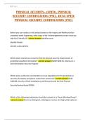 PHYSICAL SECURITY-- &lpar;SPED&rpar;&comma; PHYSICAL SECURITY CERTIFICATION &lpar;PSC&rpar;&comma; DCSA SPED&colon; PHYSICAL SECURITY CERTIFICATION &lpar;PSC&rpar;