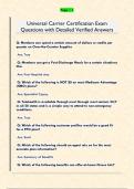 Universal Carrier Certification Exam  Questions with Detailed Verified Answers 