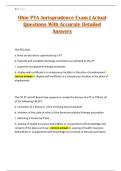 Ohio PTA Jurisprudence Exam &vert; Actual Questions With Accurate Detailed Answers