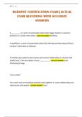 HUBSPOT CERTIFICATION EXAM &vert; ACTUAL EXAM QUESTIONS WITH ACCURATE ANSWERS
