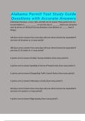 Alabama Permit Test Study Guide Questions with Accurate Answers