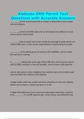 Alabama DMV Permit Test Questions with Accurate Answers