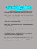 Alabama DMV Permit Practice Tests Questions With Accurate Answers