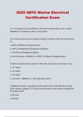  2026&sol;2027 ABYC Marine Electrical Certification Exam Complete Study Guide with Questions and Answers &vert; Marine Electrical Systems Review &vert; ABYC Standards &vert; Verified Questions & Answers &vert; Graded A&plus;