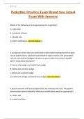 Pedorthic Practice Exam Brand New Actual Exam With Answers